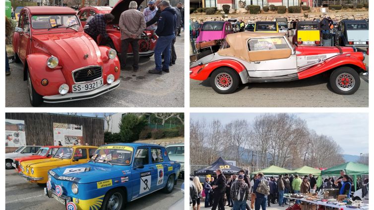 Aficionats del món del motor a la 17a Trobada de Clàssics d'Arbúcies