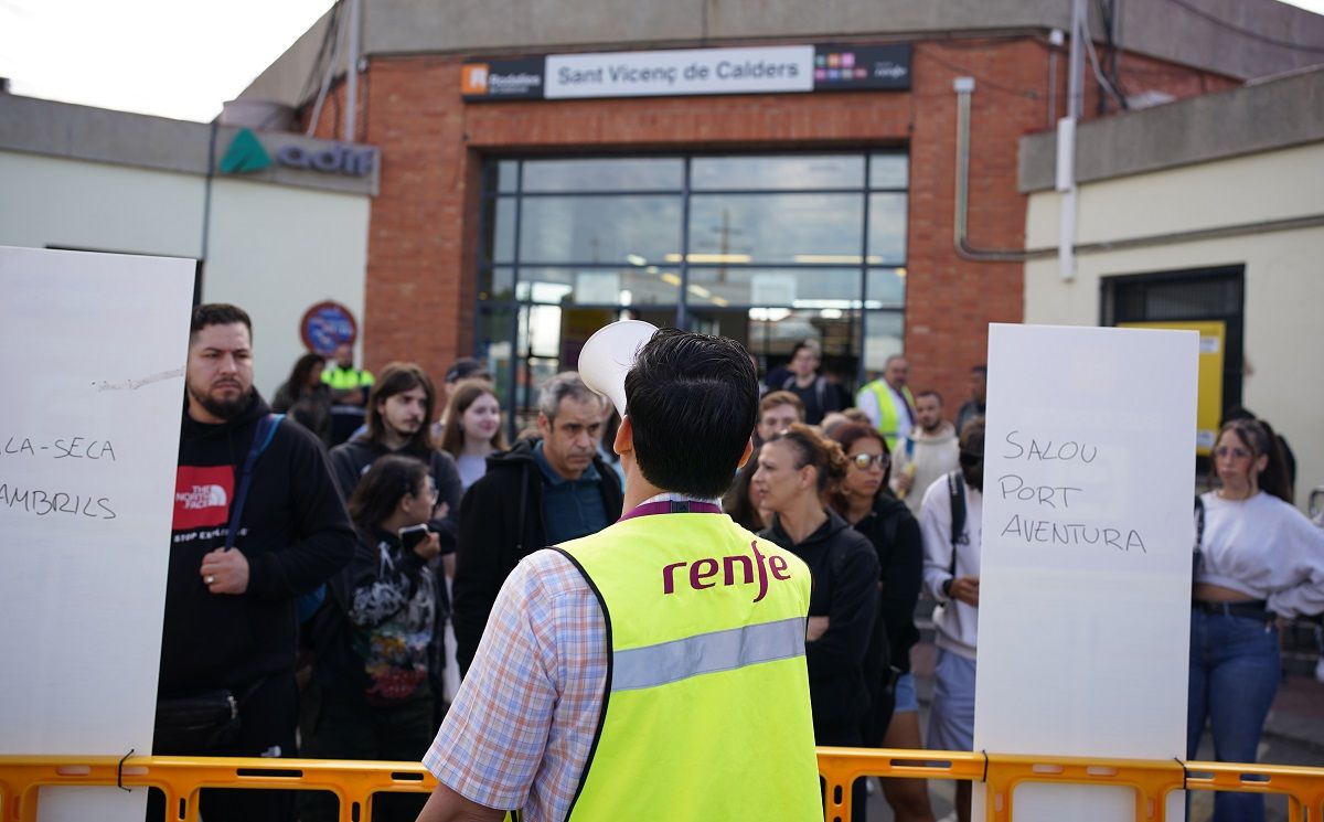 Un treballador de Renfe, en una imatge d'arxiu