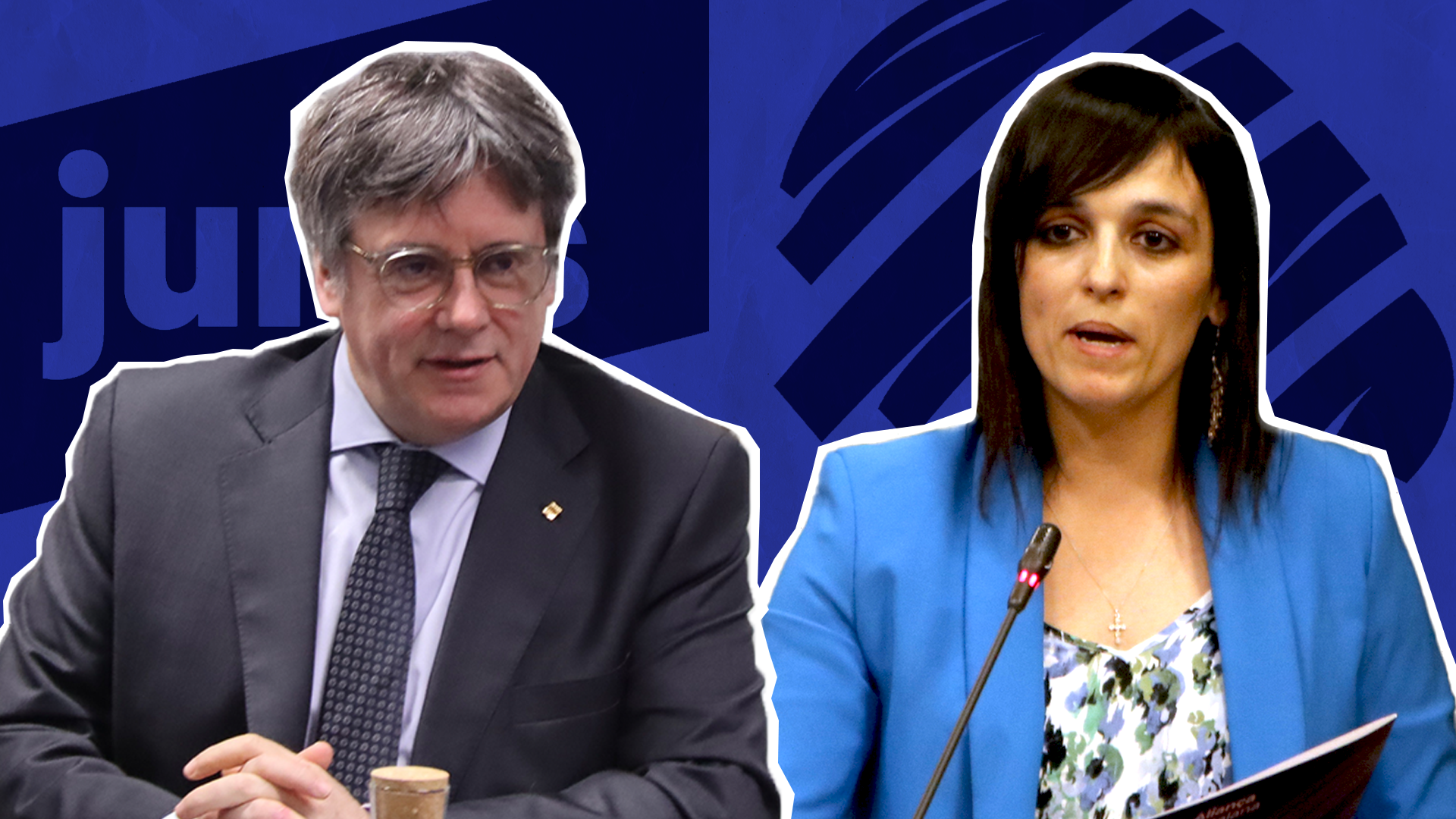 Carles Puigdemont i Sílvia Orriols, líders de Junts i Aliança Catalana.