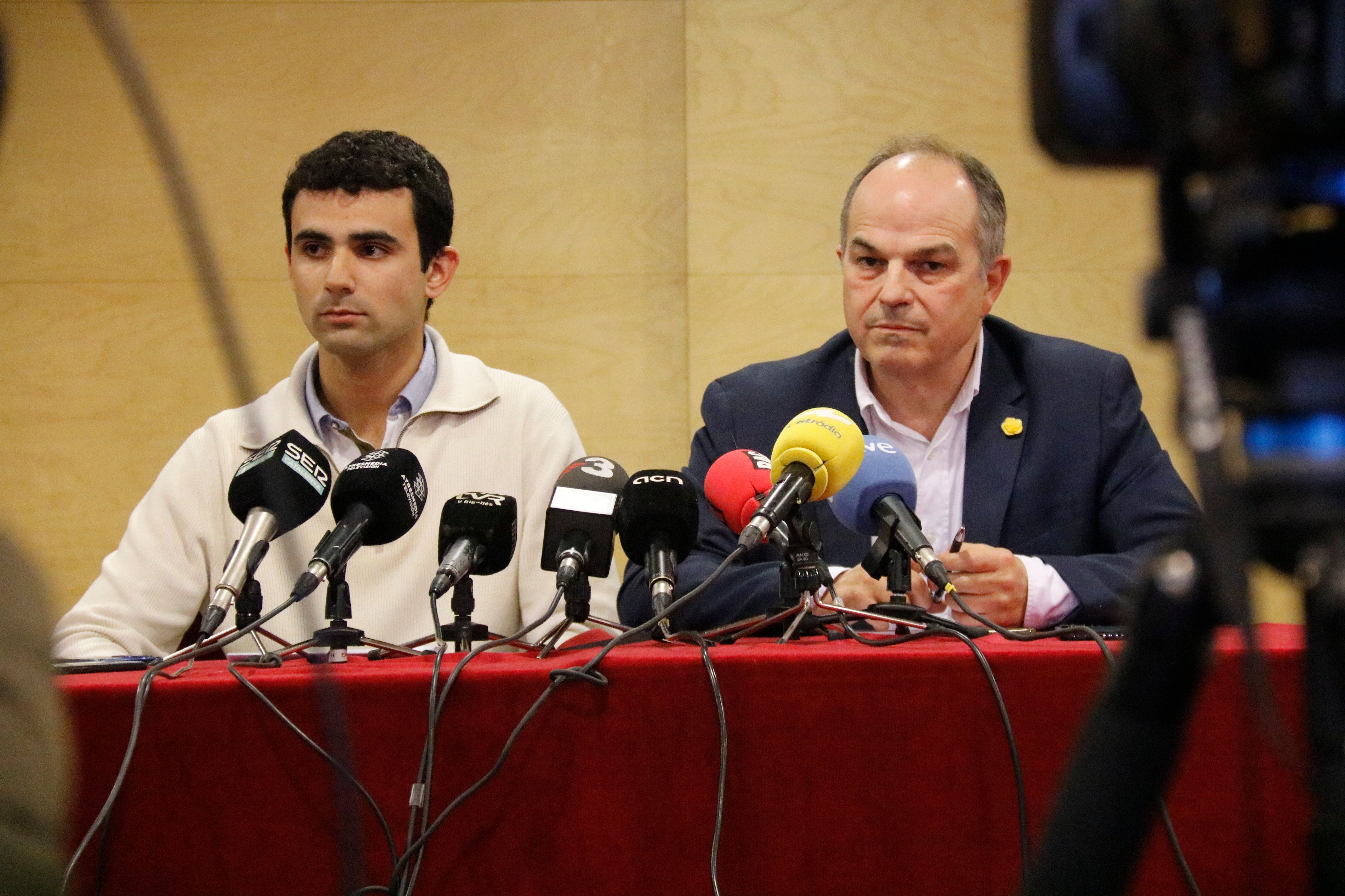 Jordi Turull, aquest dimarts a Ripoll amb el regidor Ferran Raigón.