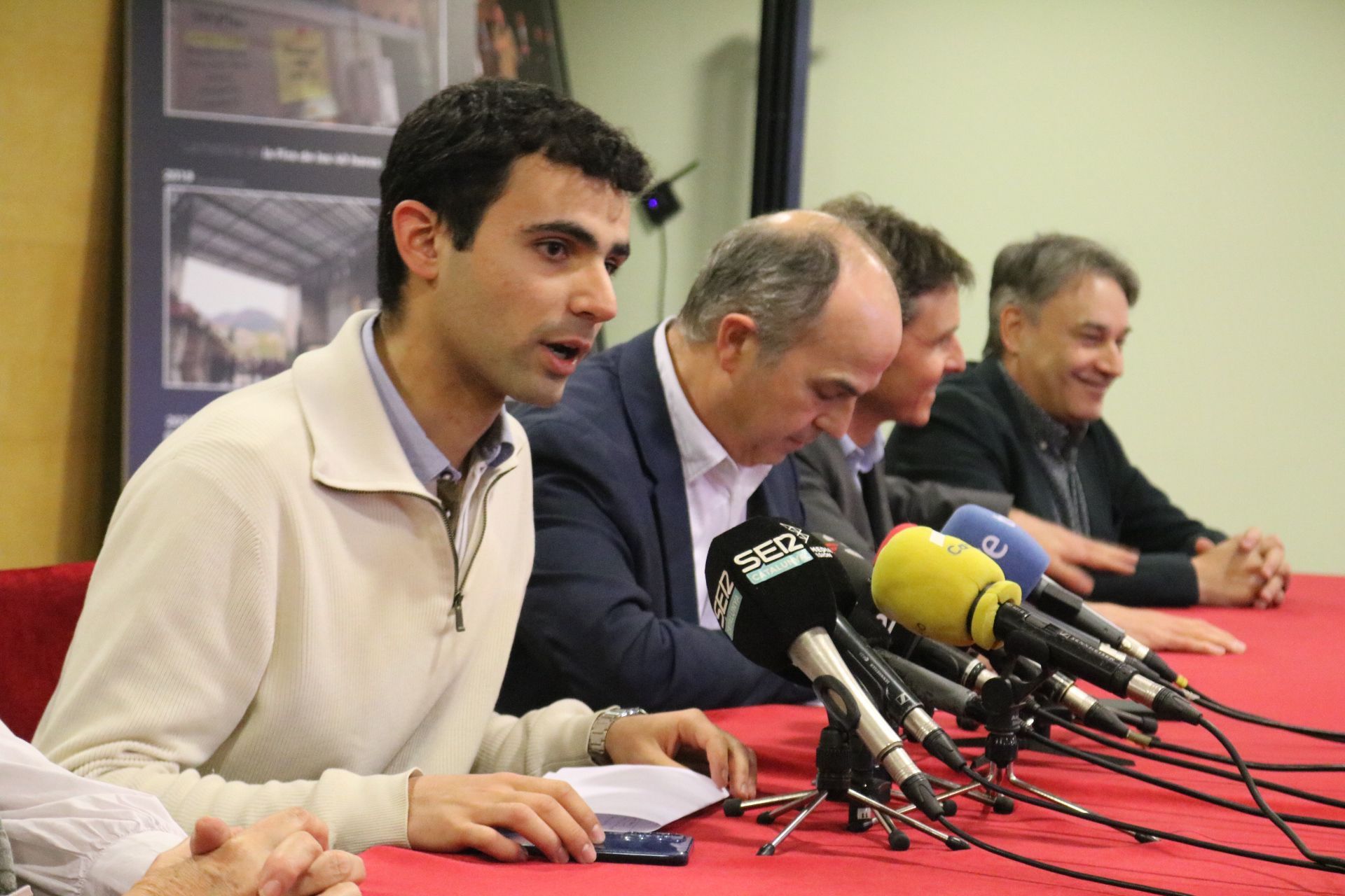 Ferran Aigón durant la roda de premsa d'aquest dimarts