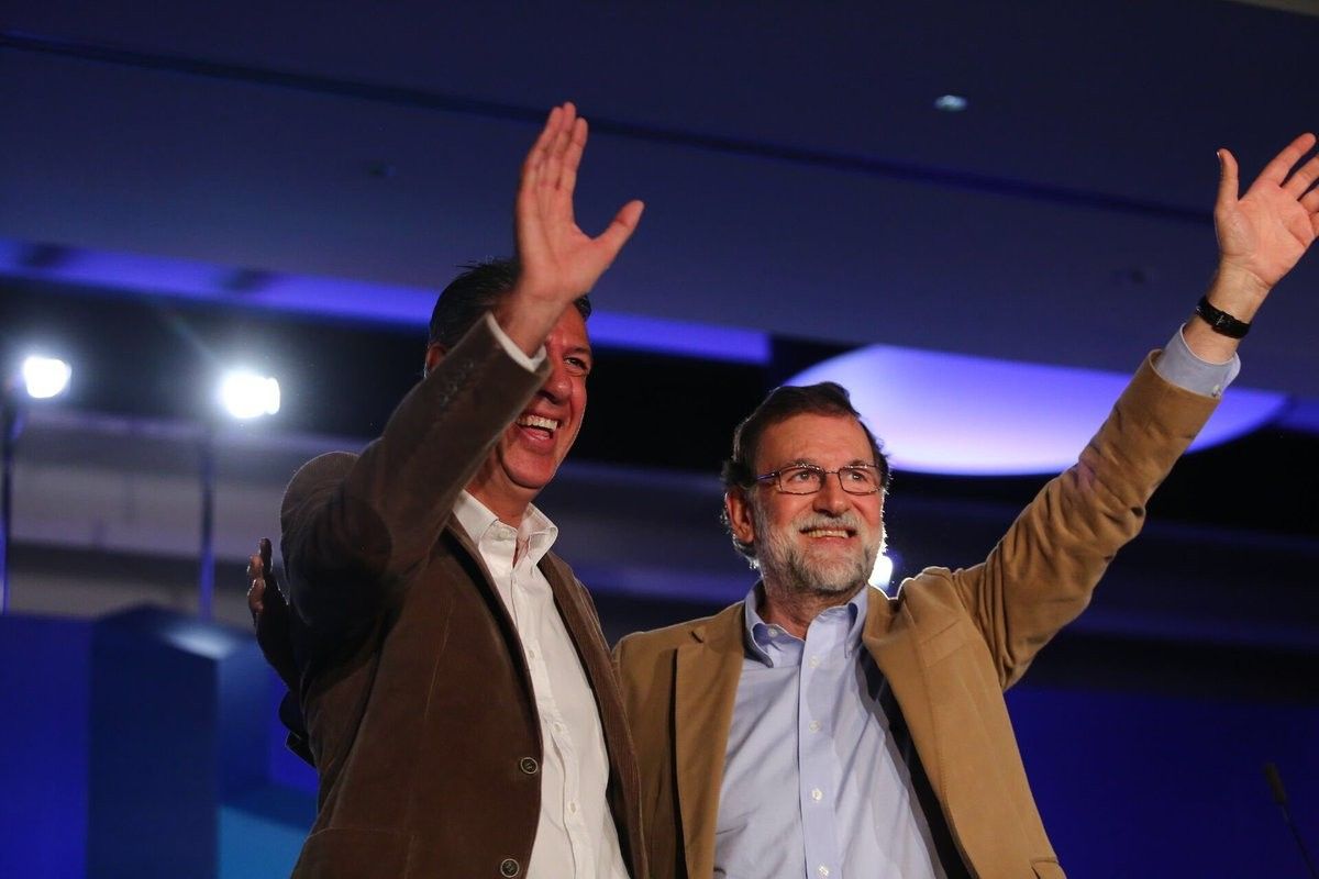 Mariano Rajoy i Xavier García Albiol, aquest diumenge a Barcelona