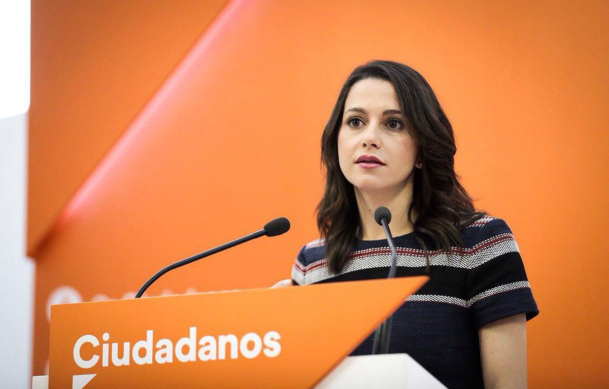 Inés Arrimadas, en una roda de premsa de Ciutadans