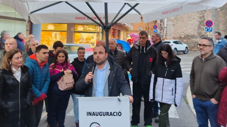 Eduard Vallhonesta, alcalde de Sant Celoni i president d'Acció Baix Montseny a l'acte d'inauguració -Bernat Castanyer