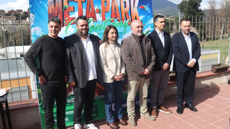 Els responsables de Meta Park en una fotografia a Riells i Viabrea -ACN