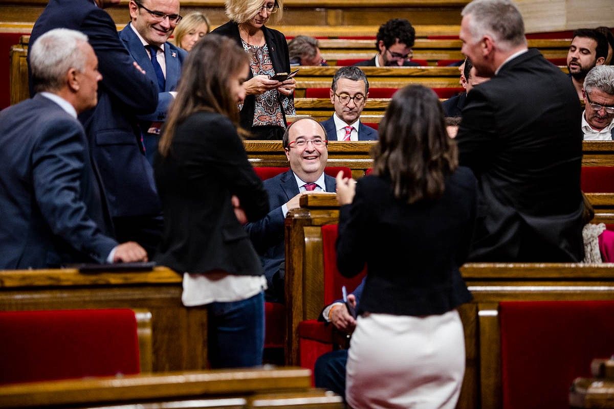 Miquel Iceta, en un ple del Parlament