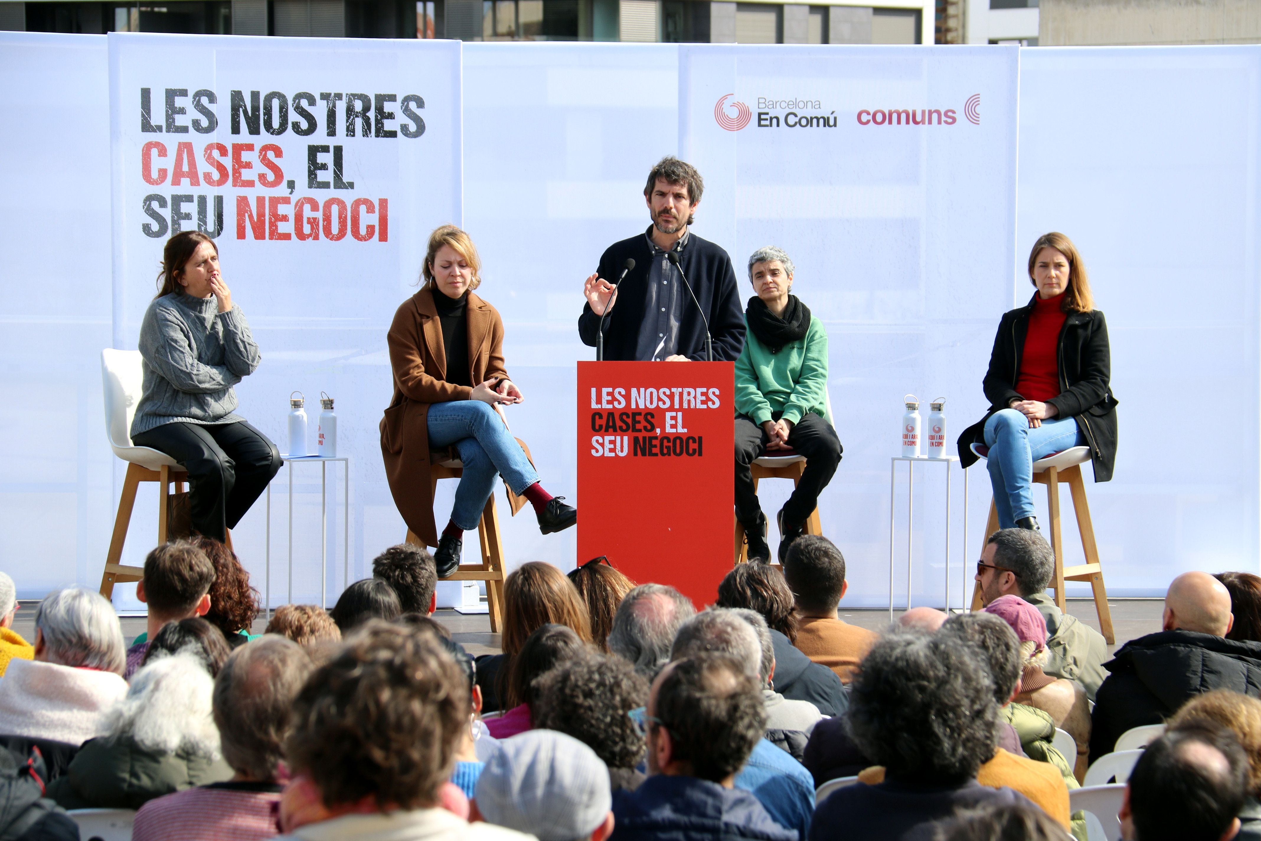 Els comuns fan un acte a Barcelona per tibar els socialistes en matèria d'habitatge