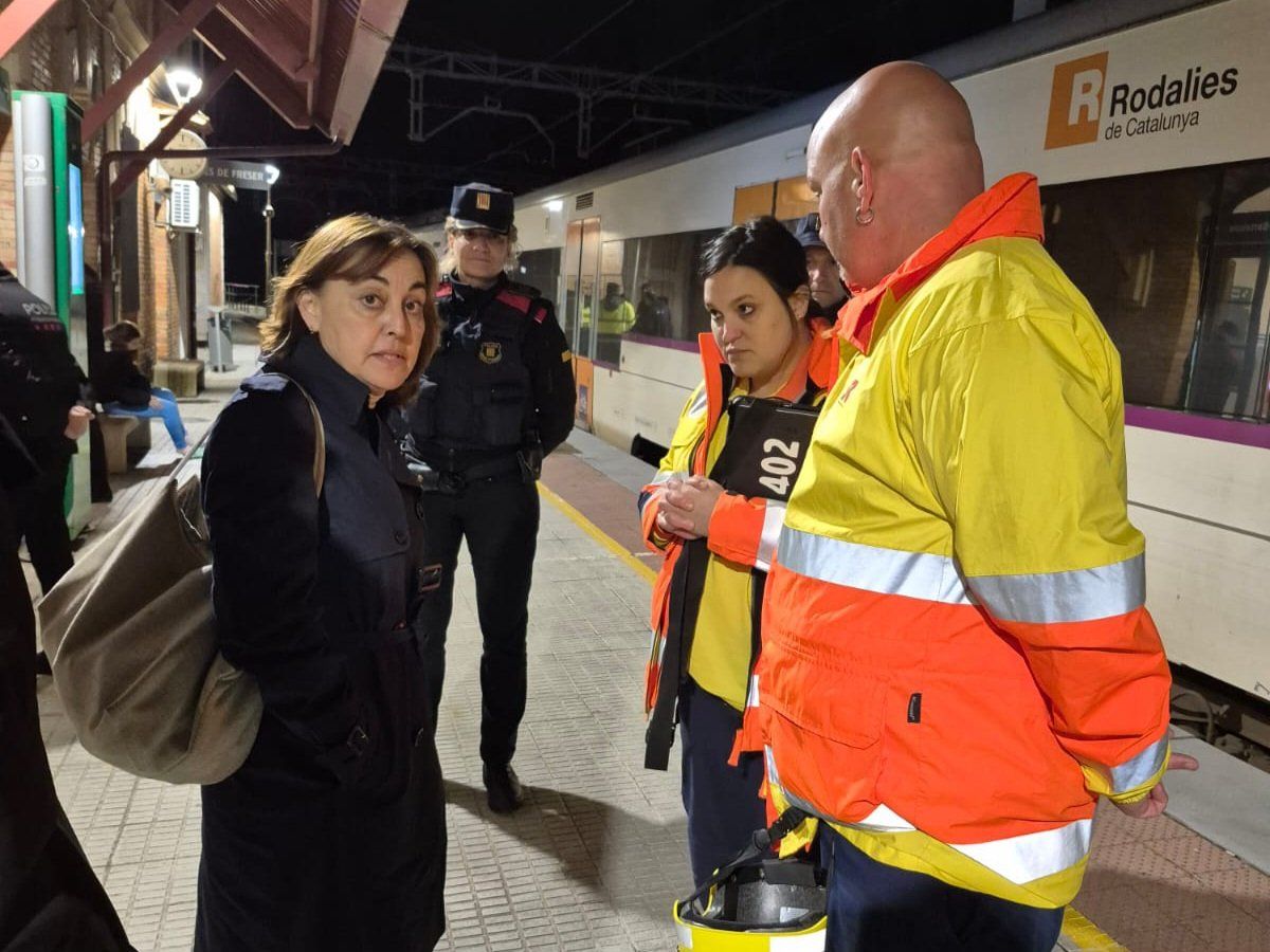 La consellera Sílvia Paneque aquest dijous a l'estació de l'R3 a Ribes de Freser