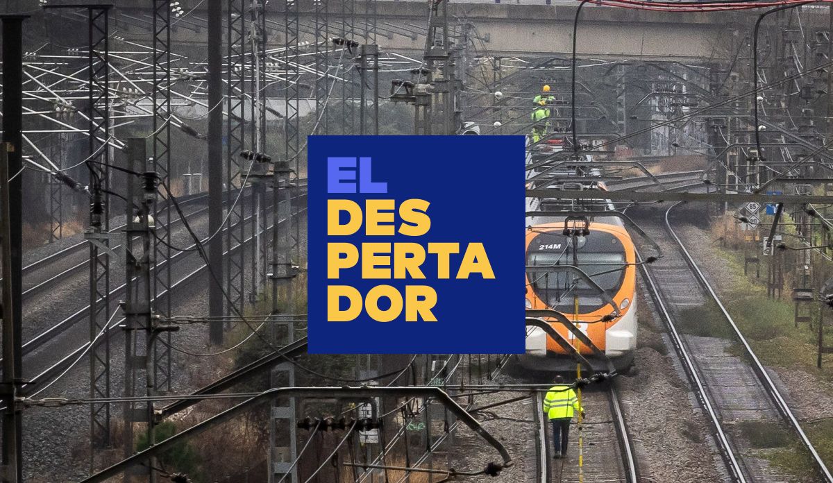 La xarxa de Rodalies de Renfe al seu pas per l'Hospitalet el passat divendres