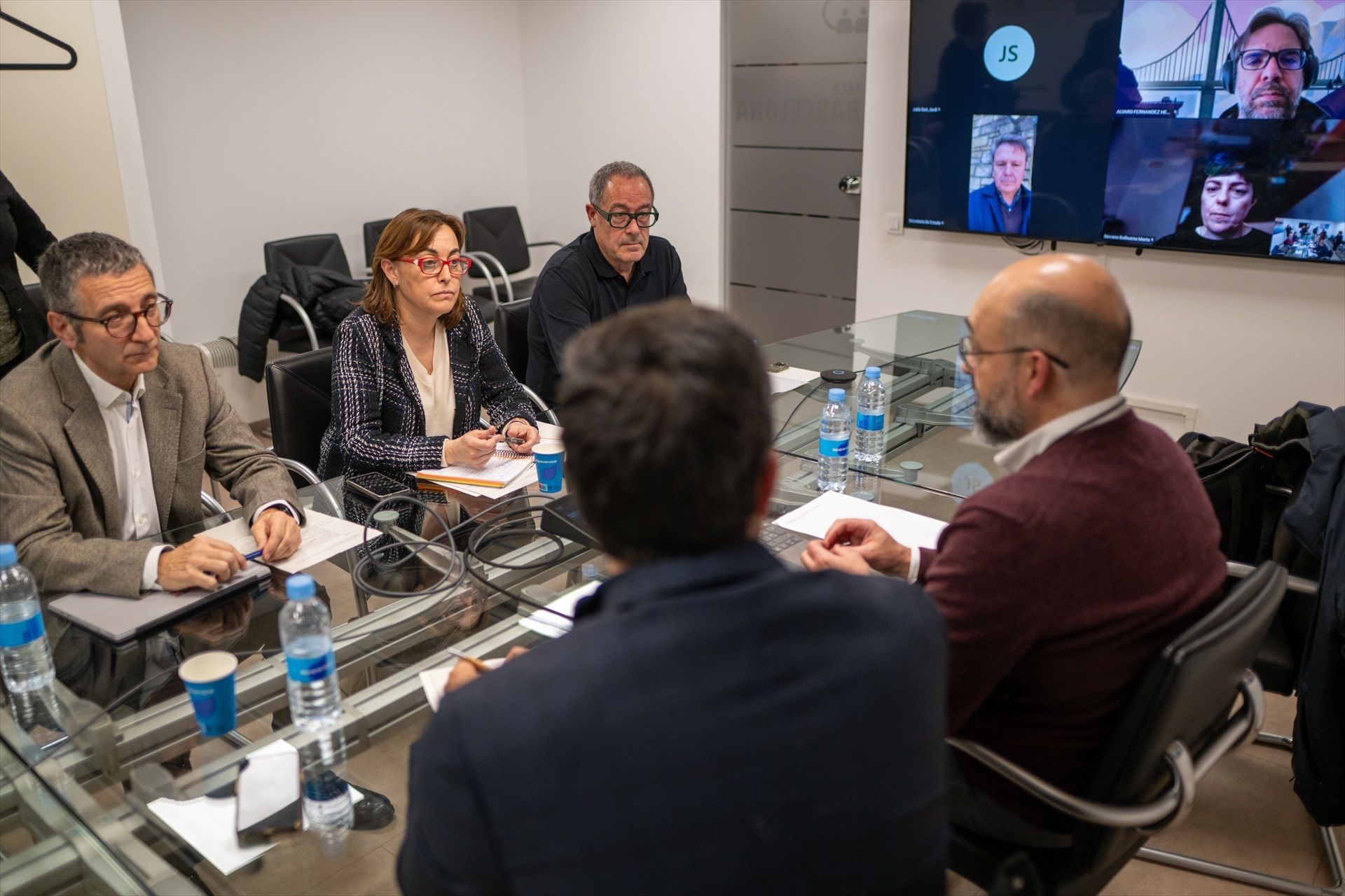 La consellera Paneque, en una reunió recent amb Renfe, Adif i representants del Ministeri de Trasports