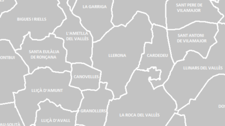 Mapa dels termes municipals que existien l’any 1897. Font: Cedida