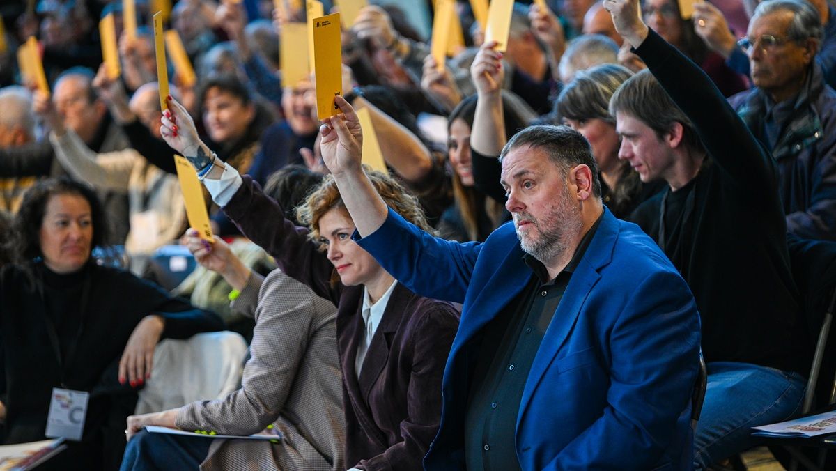 Junqueras i Alamany, en una votació al congrés d'ERC