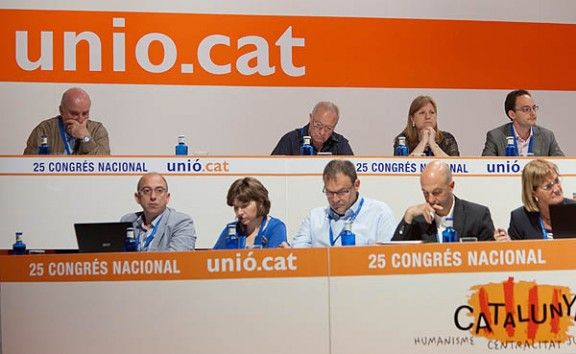 Marc Prat i Miquel Rovira al congrés d'UDC