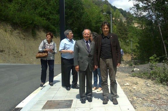 Josep Lluís Nuñez amb l'alcalde Jordi Munell.