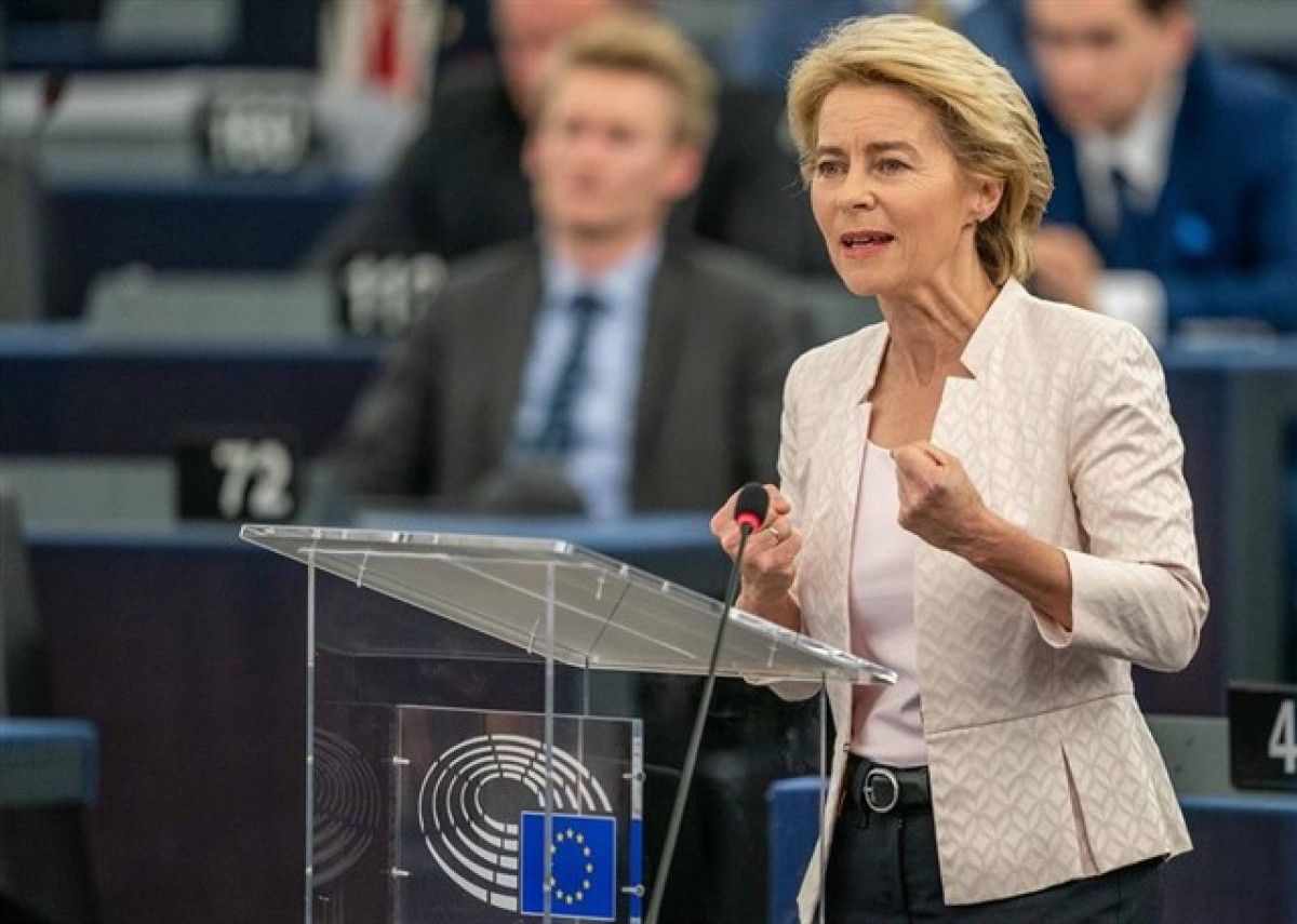 Ursula von der Leyen, avui al Parlament Europeu. 