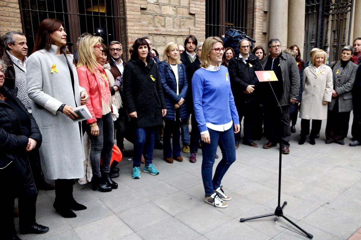 Elsa Artadi, amb els candidats de la llista de Junts per Catalunya a Barcelona