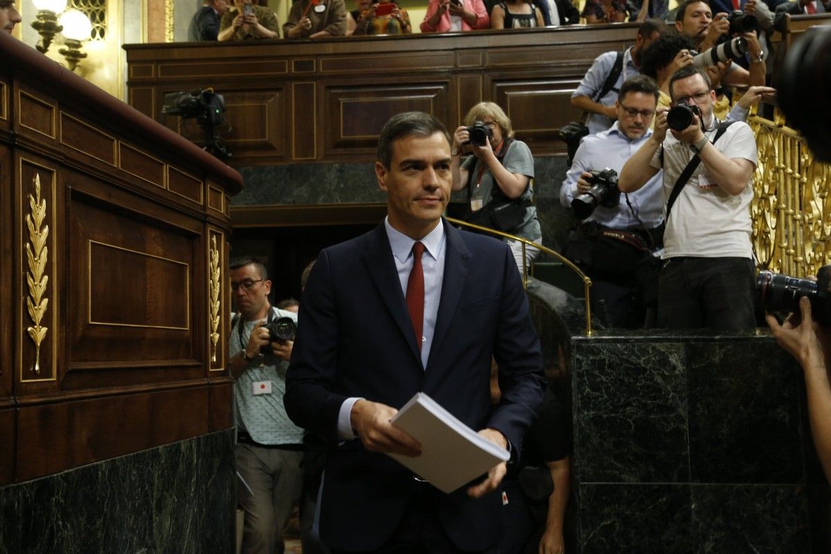 Pedro Sánchez, al debat d'investidura aquest dilluns al Congrés