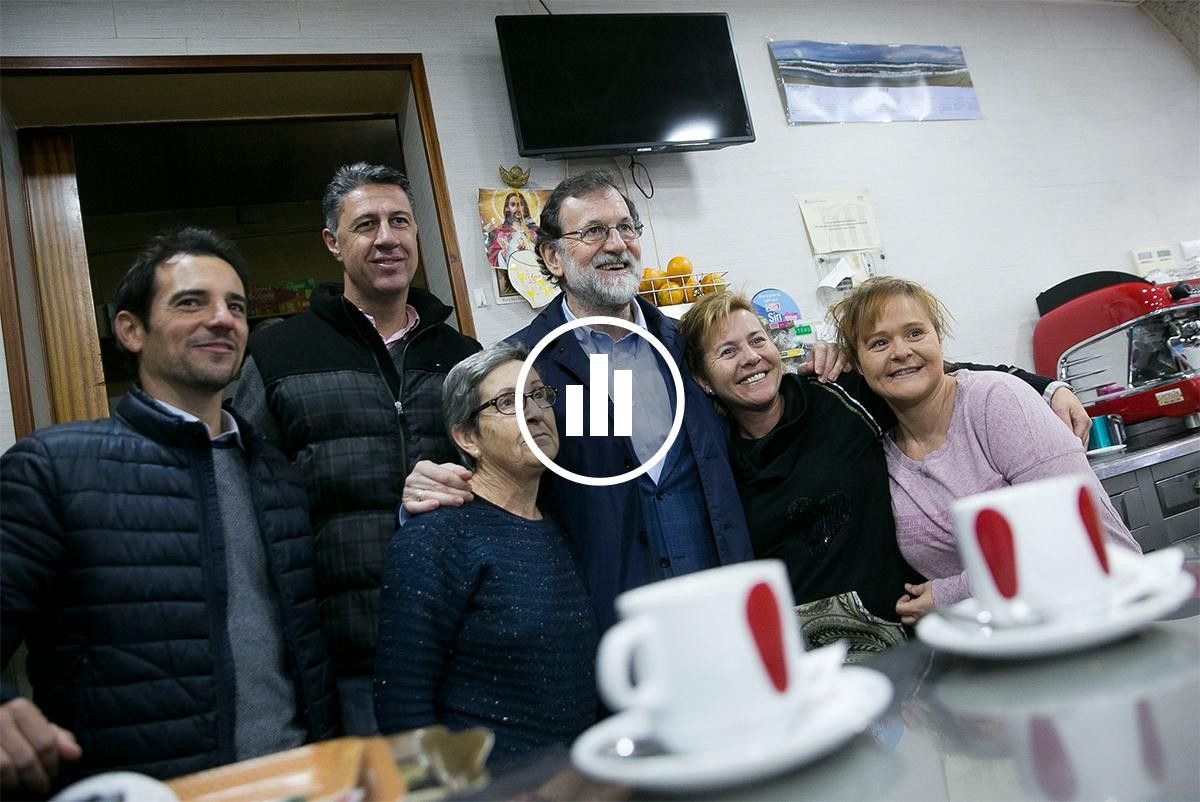 Rajoy i Albiol amb votants del PP el cap de setmana passat