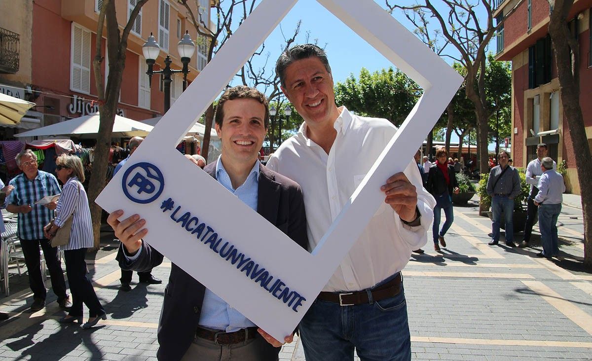 Pablo Casado, amb Xavier Garcia Albiol, candidat del PPC al 21-D