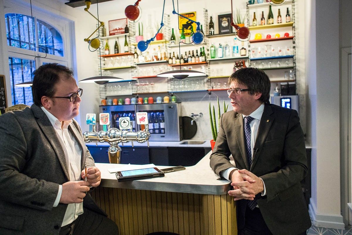 Carles Puigdemont i Ferran Casas a Brussel·les