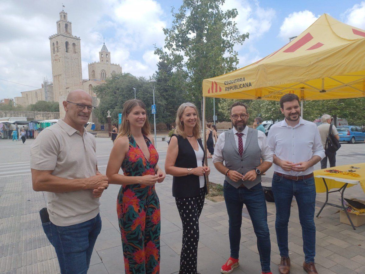 Una roda de premsa d'ERC