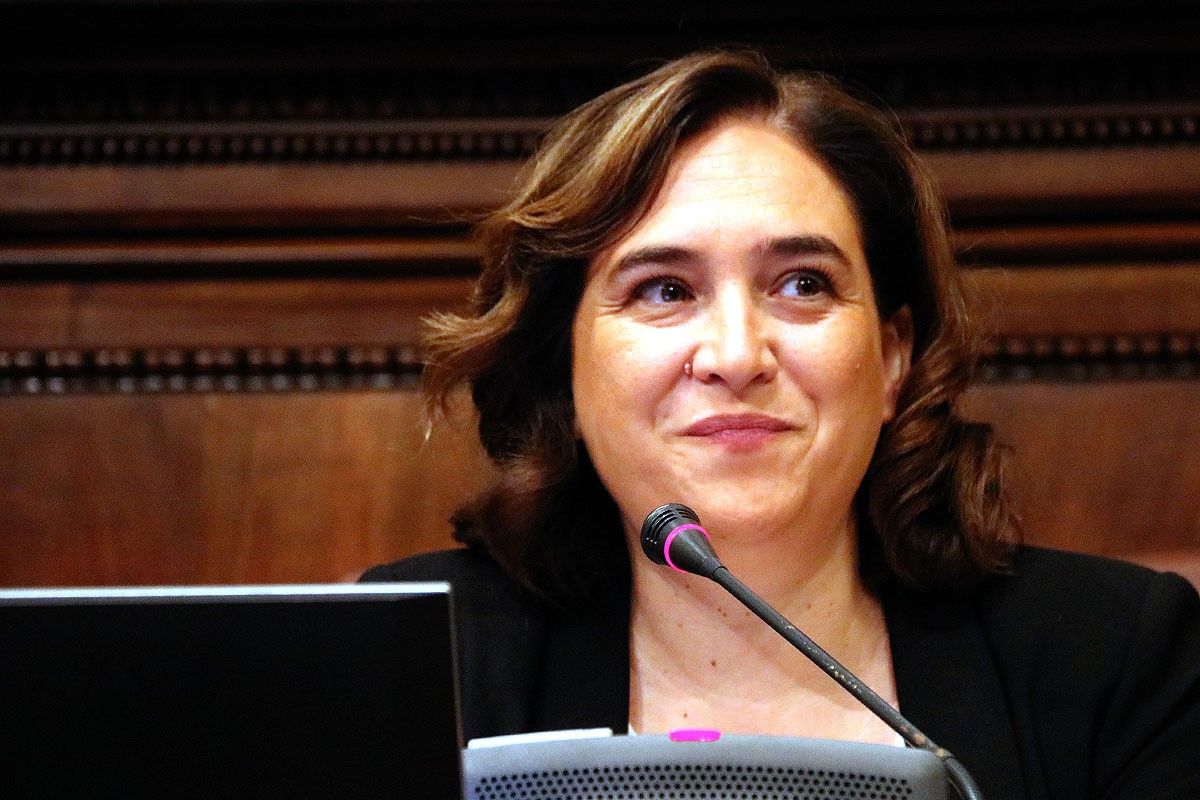 L'alcaldessa de Barcelona, Ada Colau, durant el ple del cartipàs, el 16 de juliol