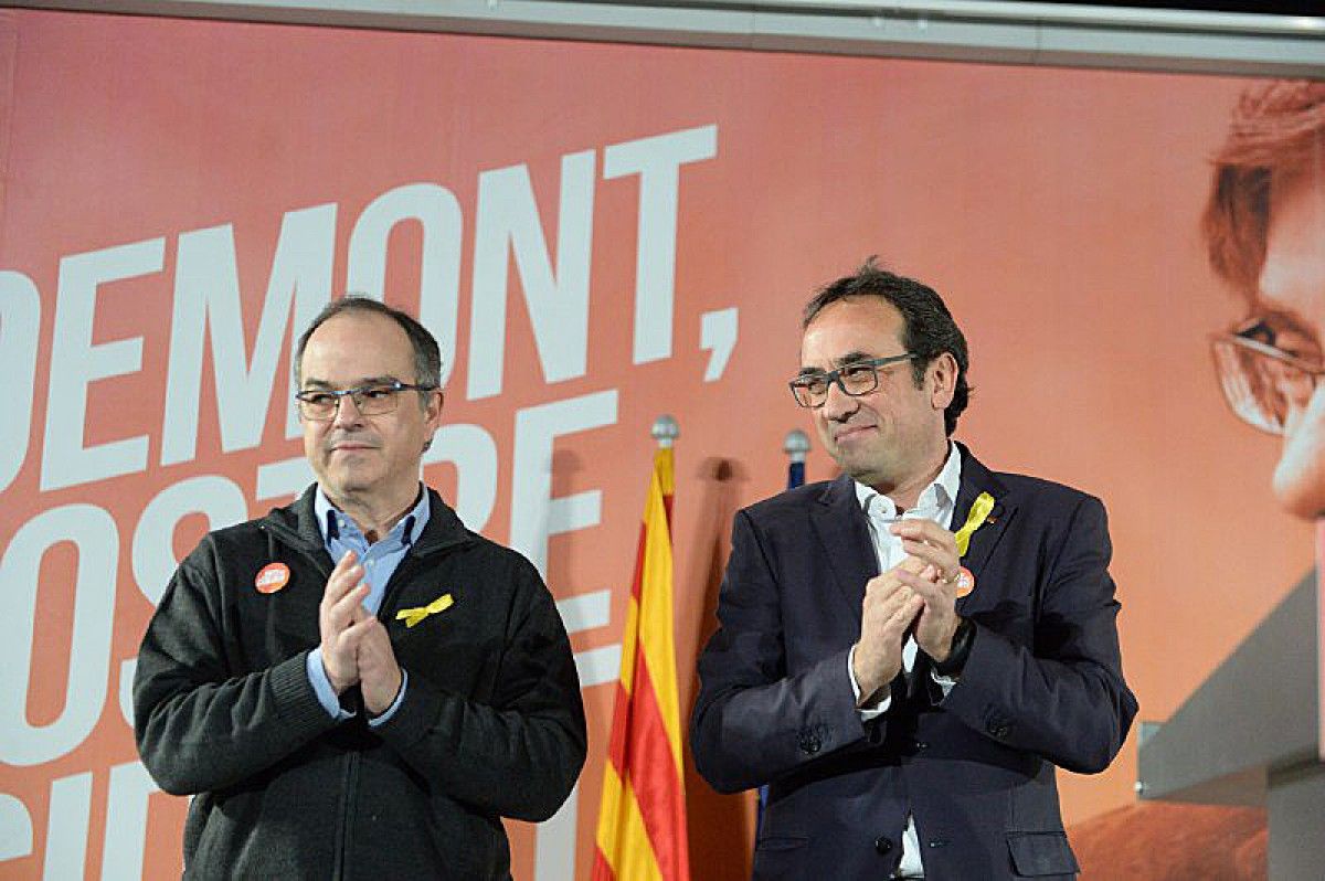 Josep Rull i Jordi Turull, en roda de premsa