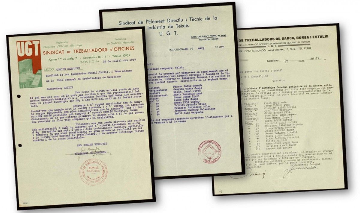 Grup de documents procedents del sindicat UGT (1937)