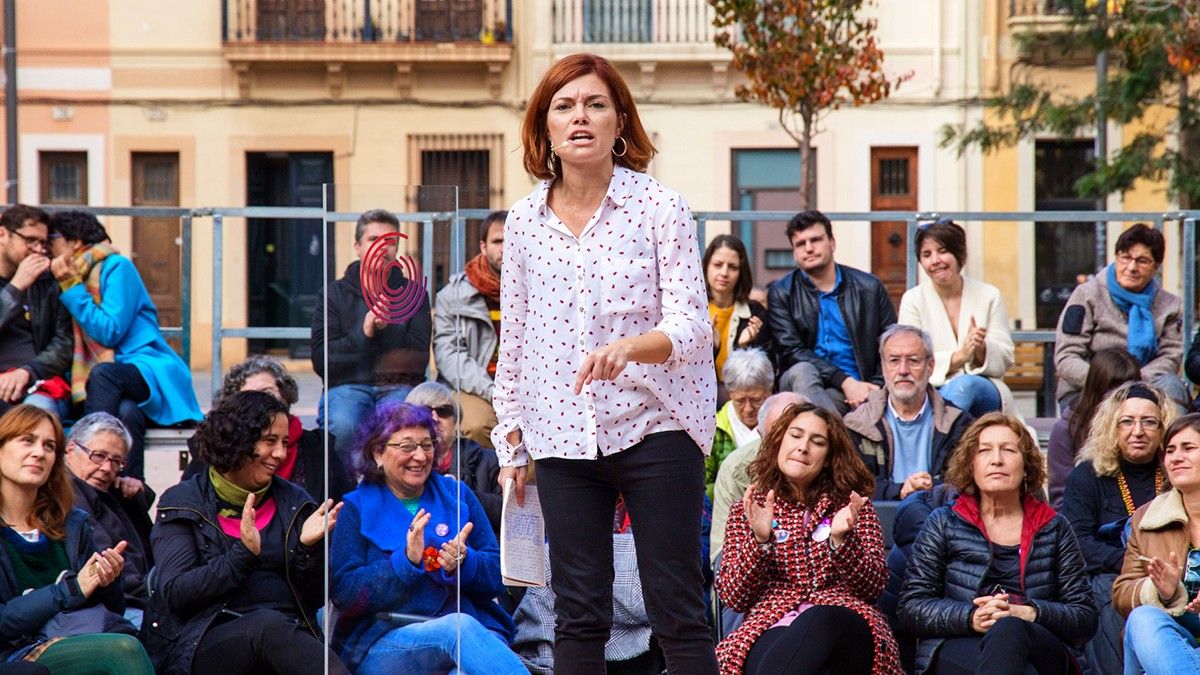 La número dos de Catalunya en Comú, Elisenda Alamany, en un acte