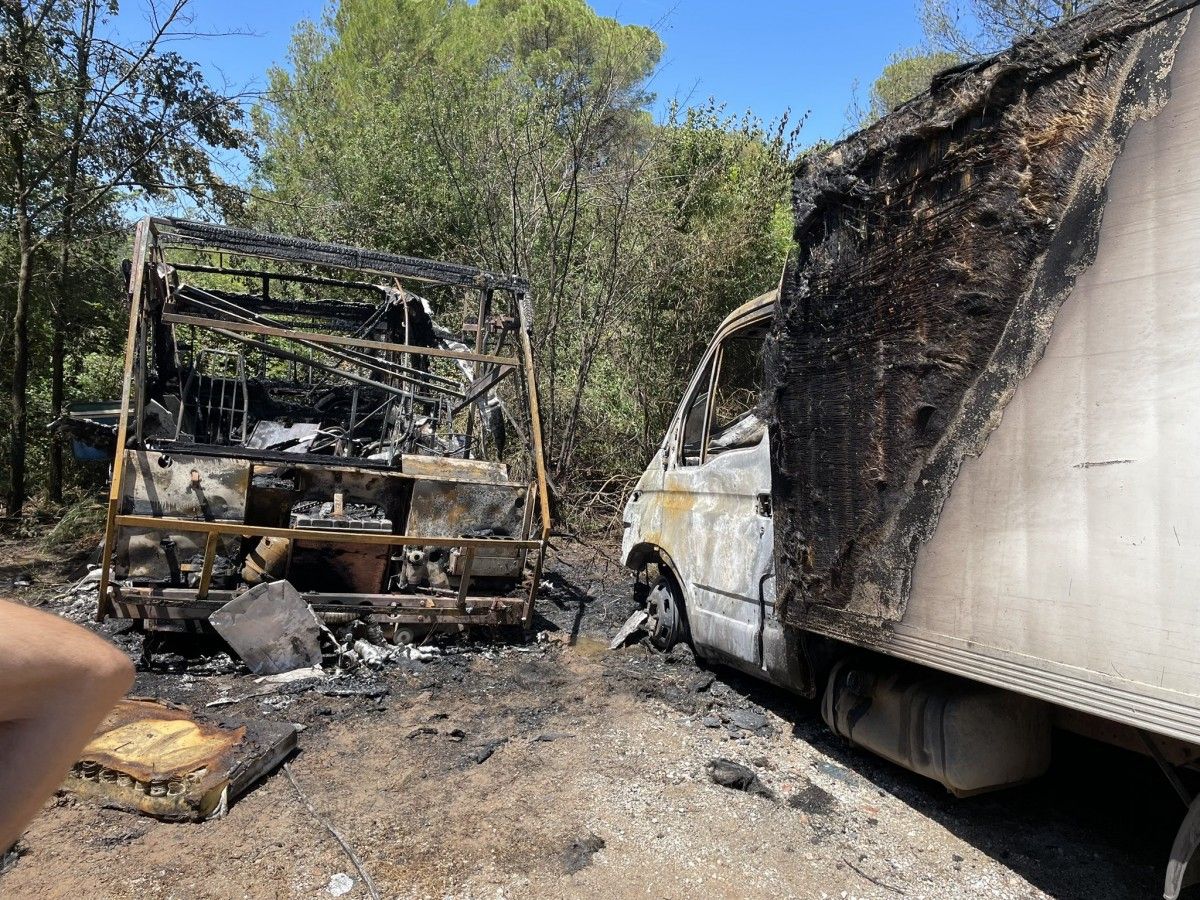 Imatge de l'afectació de l'incendi