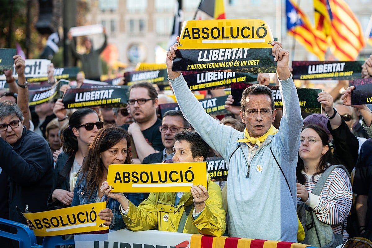 Manifestació contra el judici del TS a Barcelona