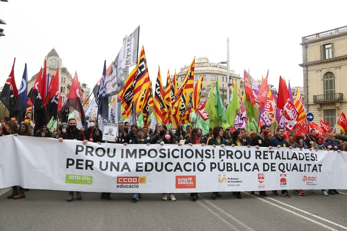 Una de les manifestacions dels darrers dies a Barcelona