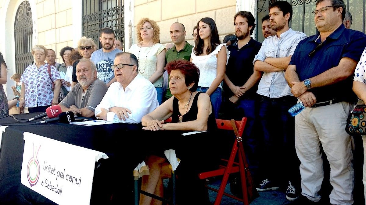 Roda de premsa d'Unitat pel Canvi, aquest dijous a Sabadell