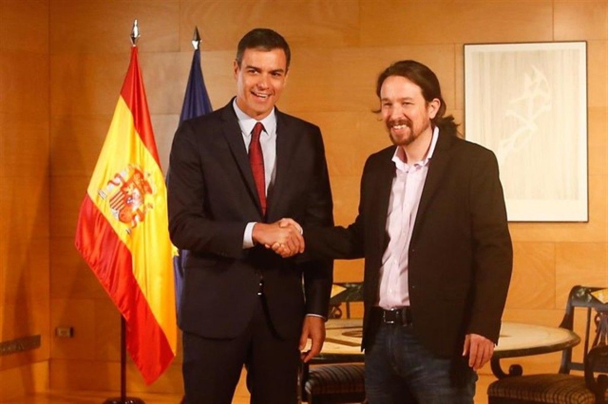 Pedro Sánchez i Pablo Iglesias, en una imatge d'arxiu