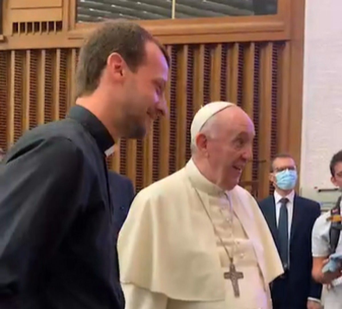 Moment de la trobada del Papa Francesc amb els joves de God's Plan