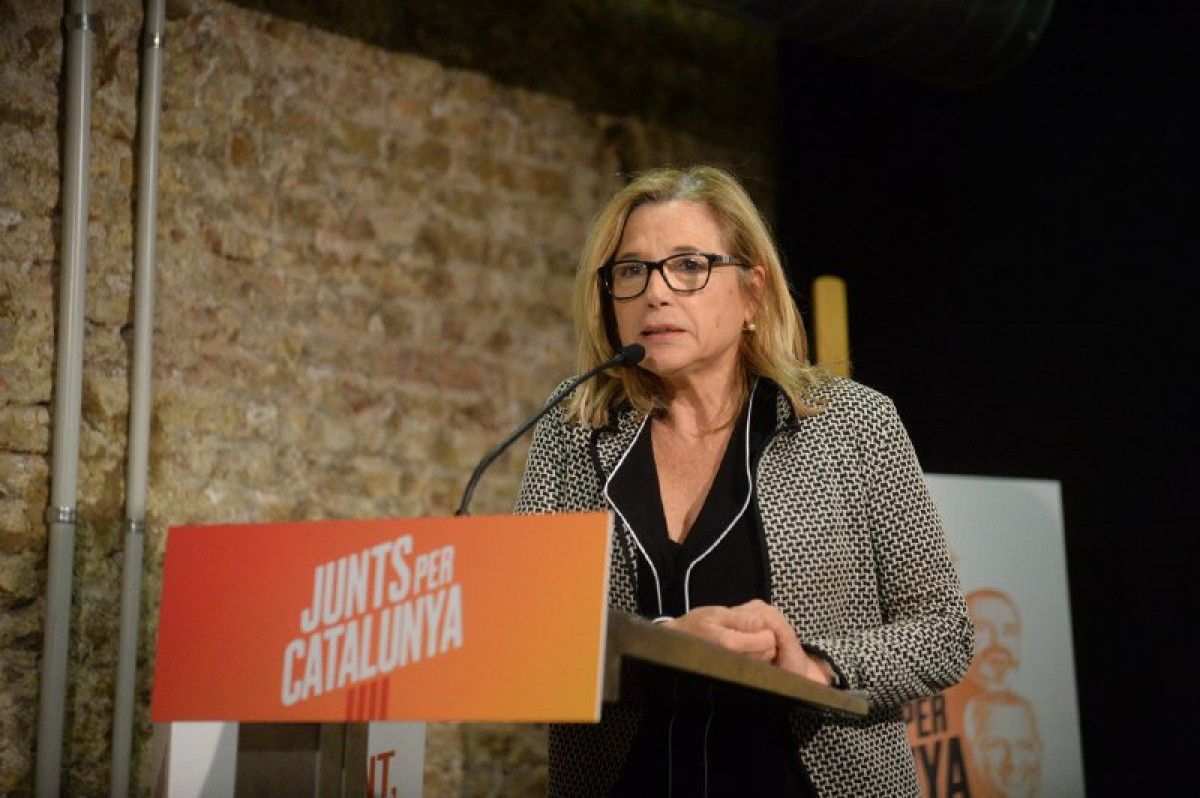 Joana Ortega, durant l'acte de Junts per Catalunya