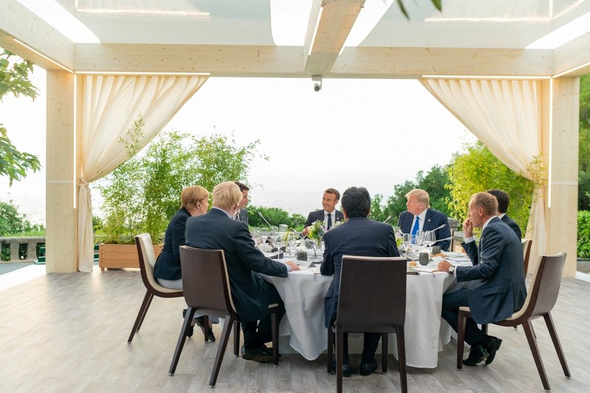 Els set mandataris del G-7, a Biarritz