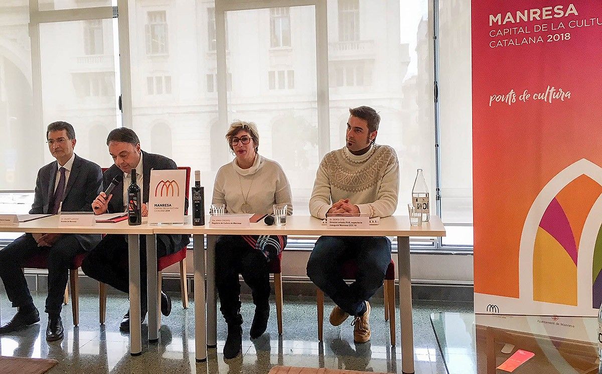 Roda de premsa de la presentació de Manresa Capital de Cultura Catalana 2018 a Barcelona