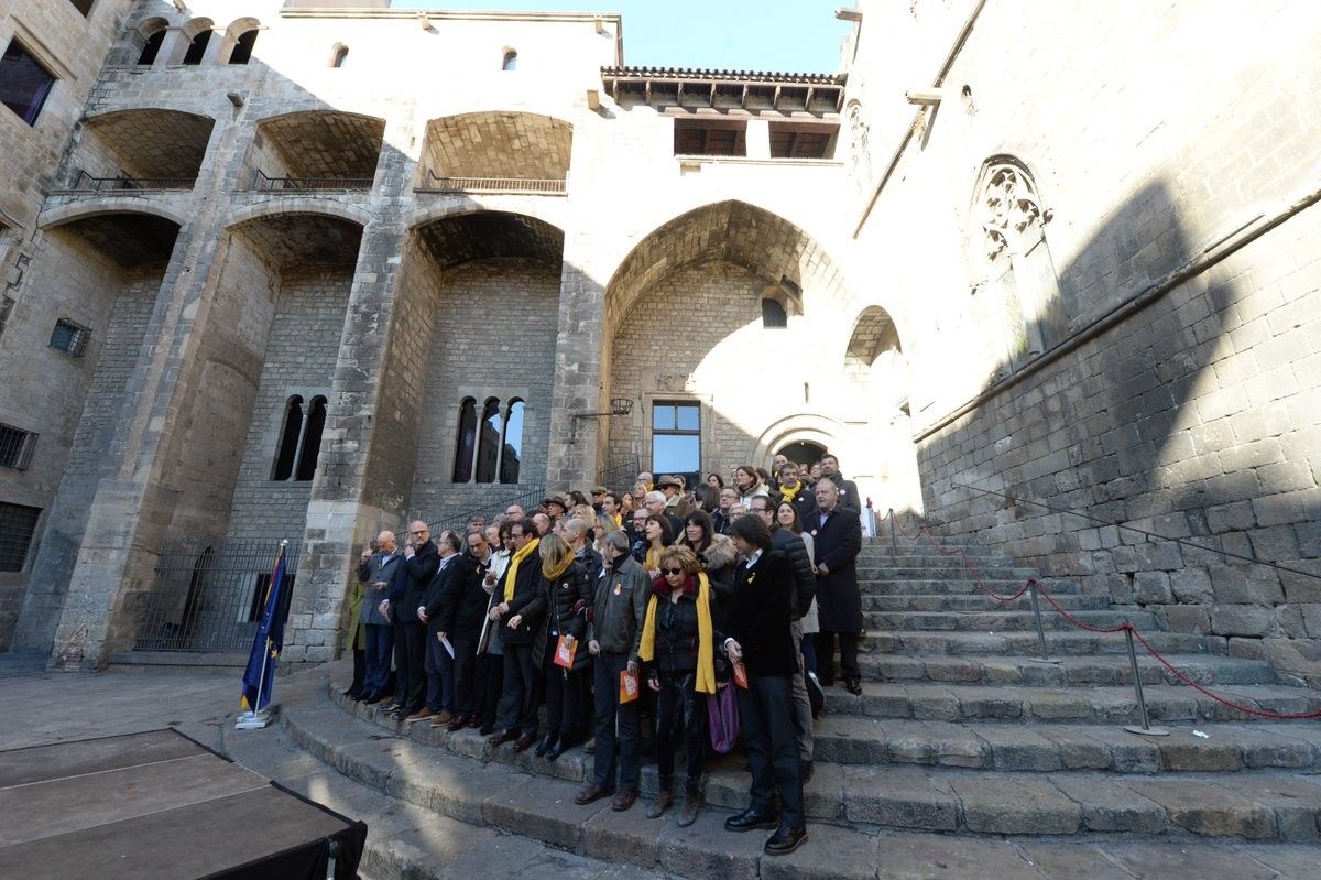 Els candidats de Junts per Catalunya, a la Plaça del Rei