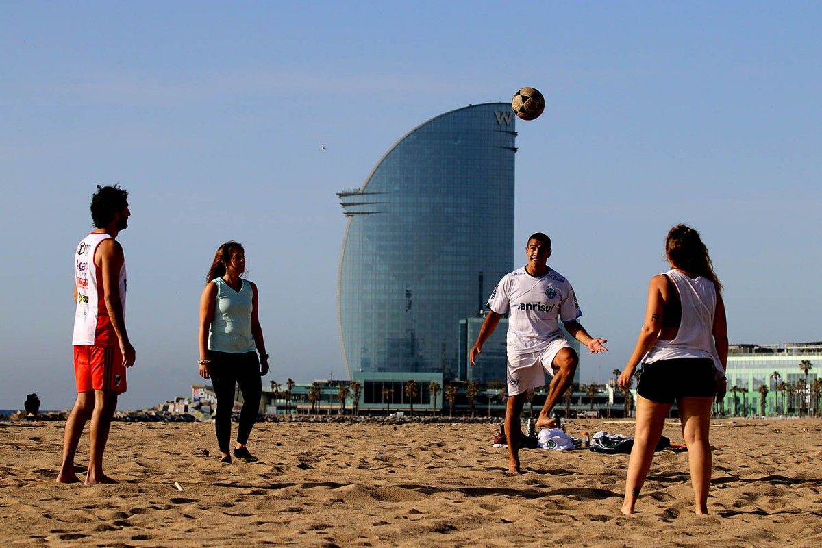Les platges de Barcelona, en una imatge d'aquest mes de maig