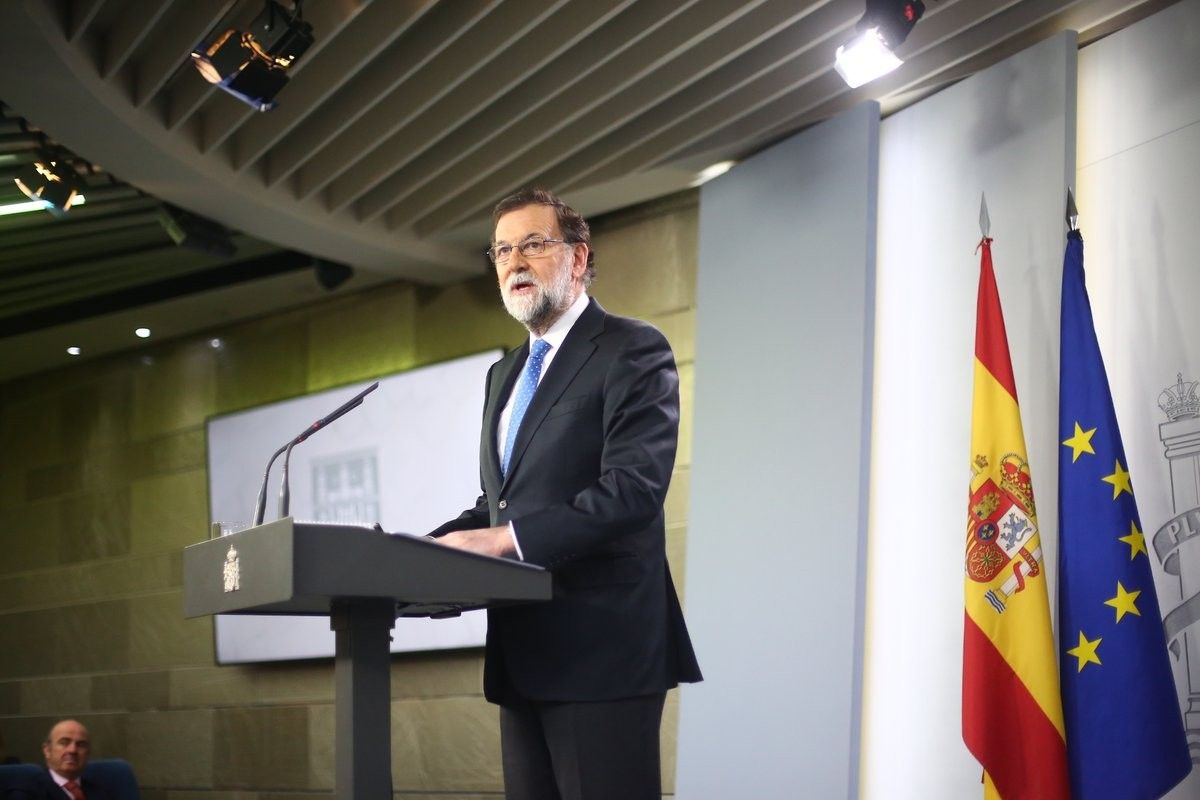 El president del govern espanyol, Mariano Rajoy, durant la valoració dels resultats del 21-D