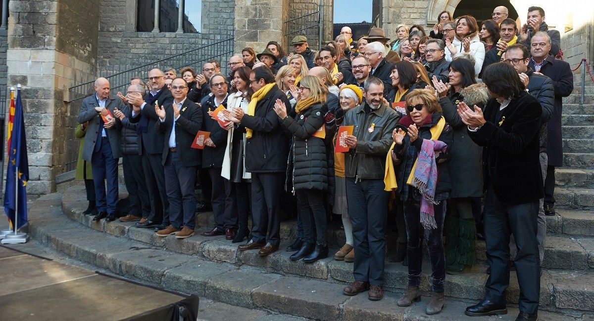 La candidatura de Junts per Catalunya, en l'últim dia de campanya