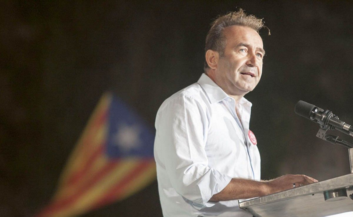 Miquel Calçada, en l'acte central de Junts pel Sí a Sabadell