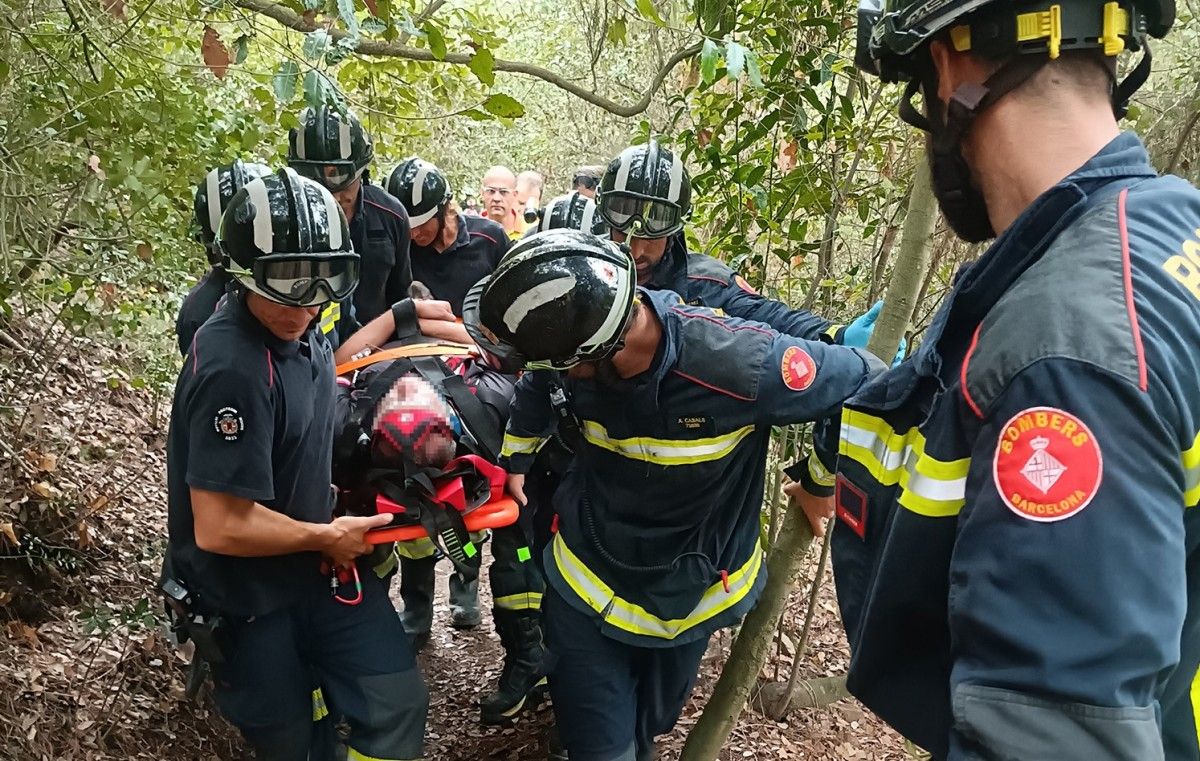 Imatge de l'evacuació a Collserola