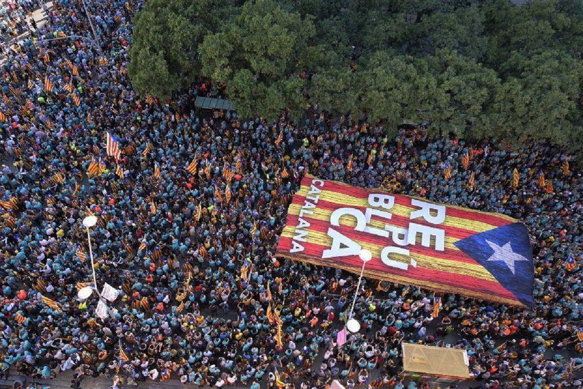 La manifestació de la Diada 2019, última mobilització abans de la sentència