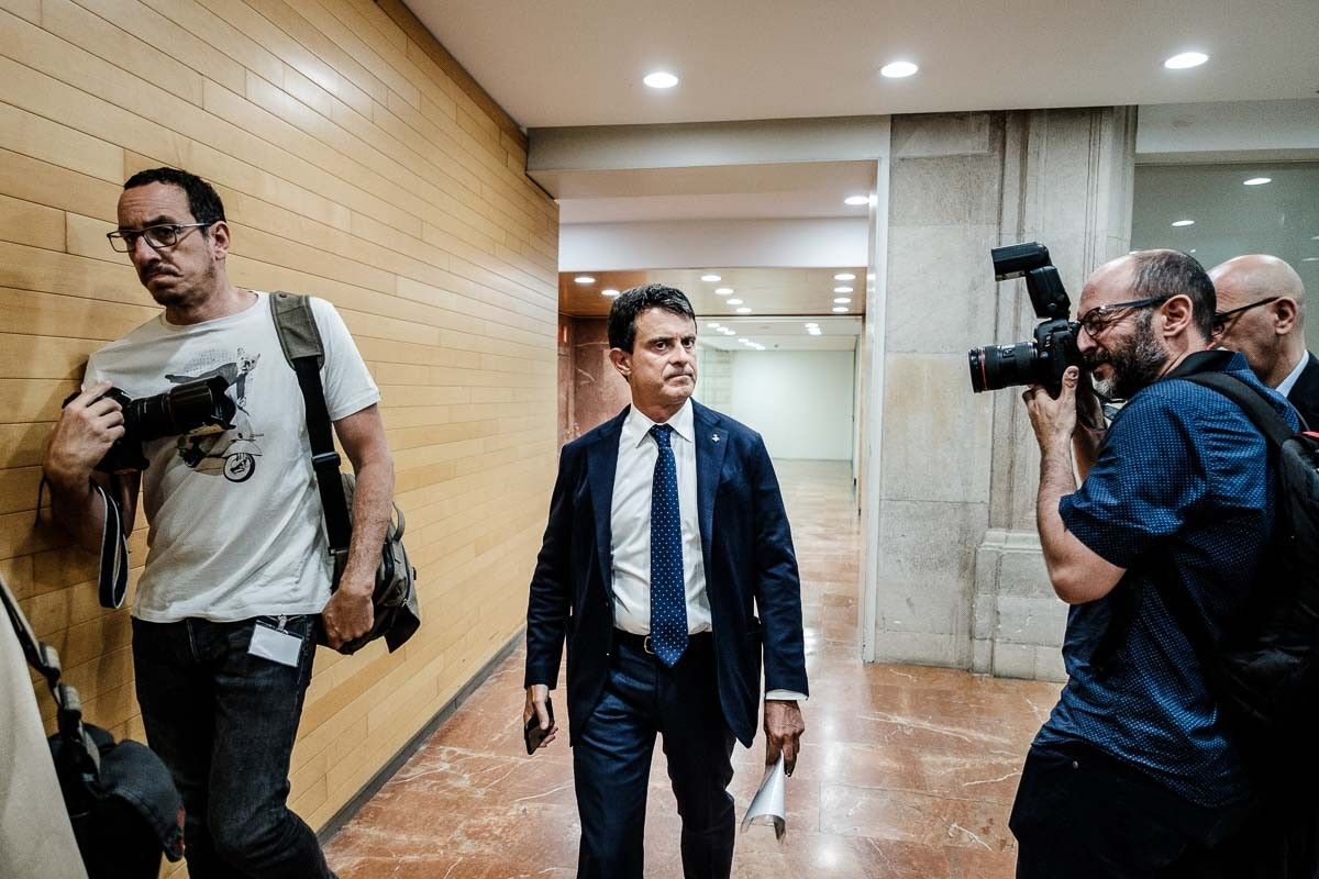 Manuel Valls, a l'Ajuntament de Barcelona.