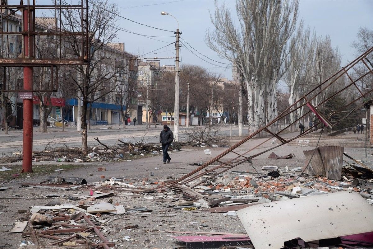 La ciutat de Mariúpol, afectada pels bombardejos russos