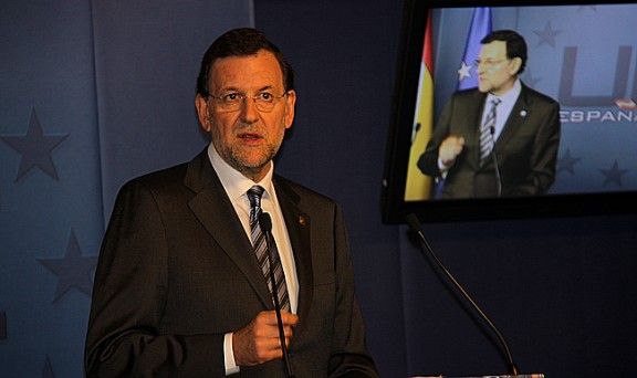 El president espanyol, Mariano Rajoy, a la roda de premsa de Brussel·les