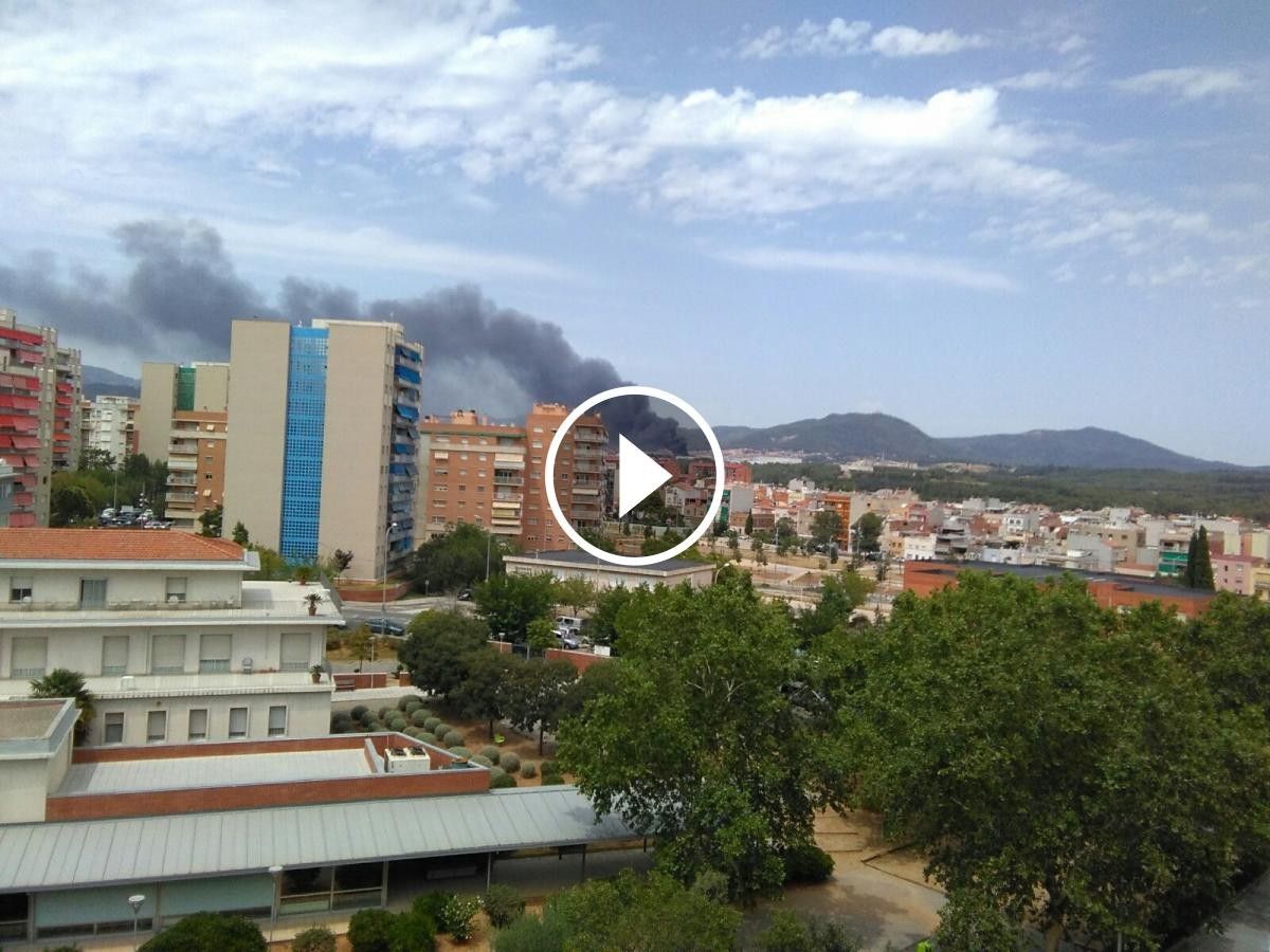 L'incendi, vist des de Sabadell
