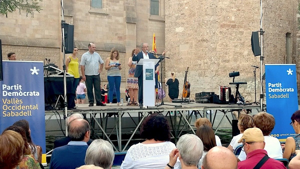 Carles Rossinyol, en l'acte del PDECat a Sabadell